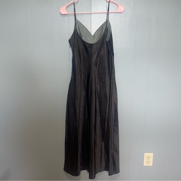 Weekend Los Angeles Royce Midi Leopard Floral Slip Dress Medium Black and Brown - Picture 9 of 10